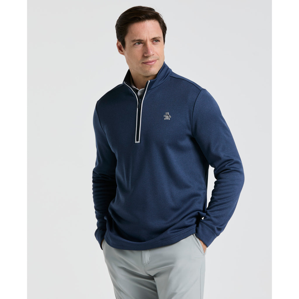 Quarter Zip Golf Pullover Iris Bijou Heather