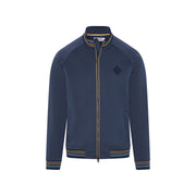 Knitted Track Jacket (Black Iris Bijou Heather) Flat