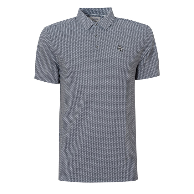 All-Over Pete Print Golf Polo Shirt In Quiet Shade