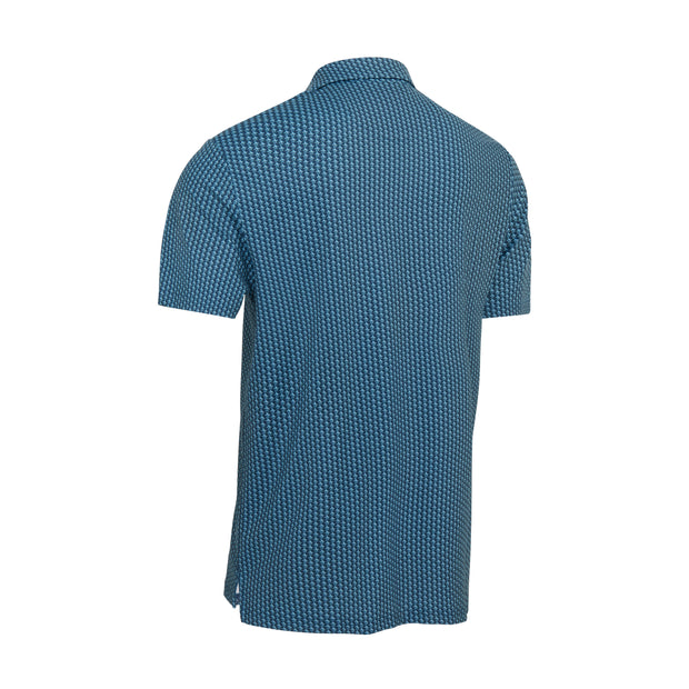 Golf-Poloshirt mit durchgehendem Pete-Print in Schwarz Iris
