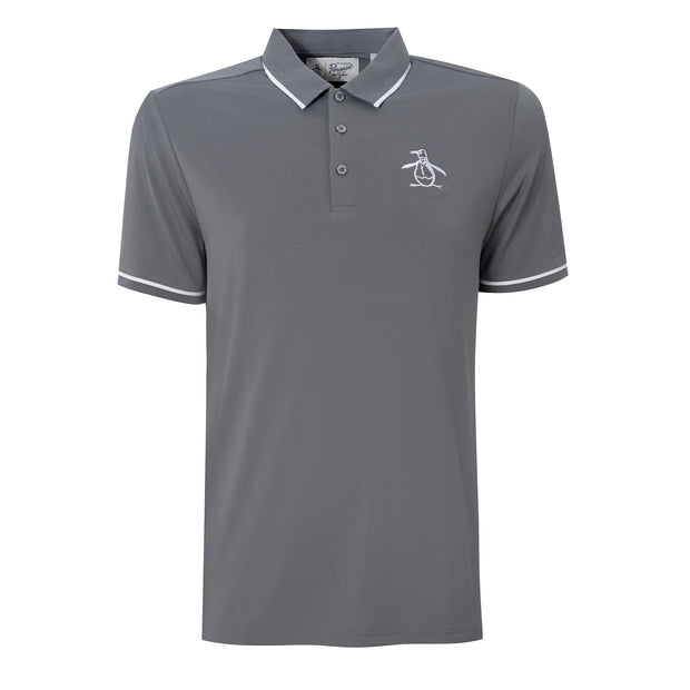 Pete Tipped Golf Polo Shirt In Quiet Shade