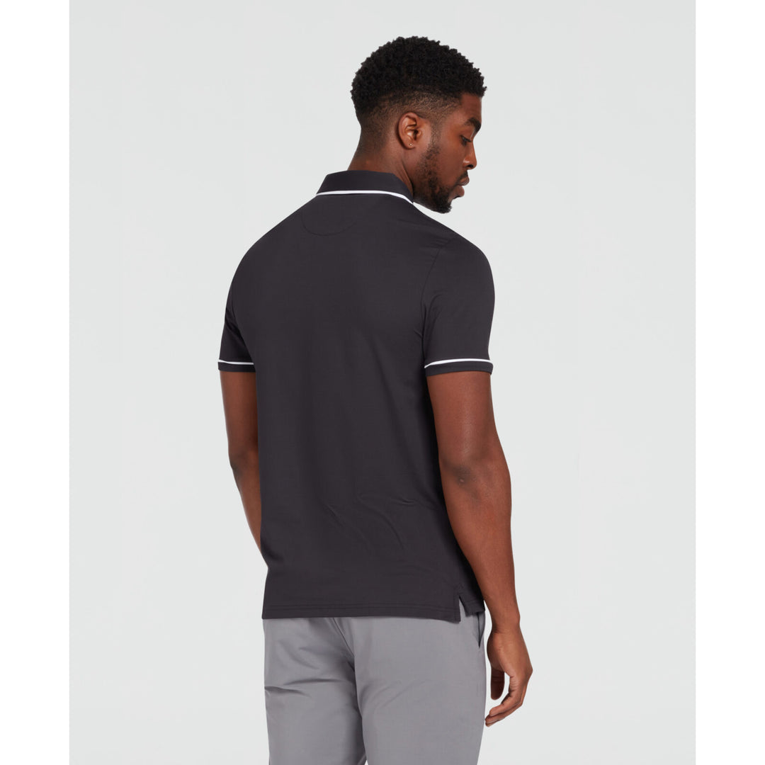 Oversized Pete Tipped Polo Shirt In Black | Original Penguin®