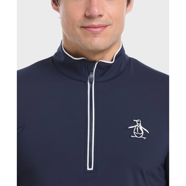 Technical Earl 1/4 Zip Long Sleeve Golf Sweater In Blue | Original