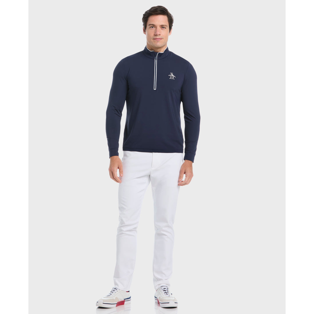 Technical Earl 1/4 Zip Long Sleeve Golf Sweater In Blue | Original