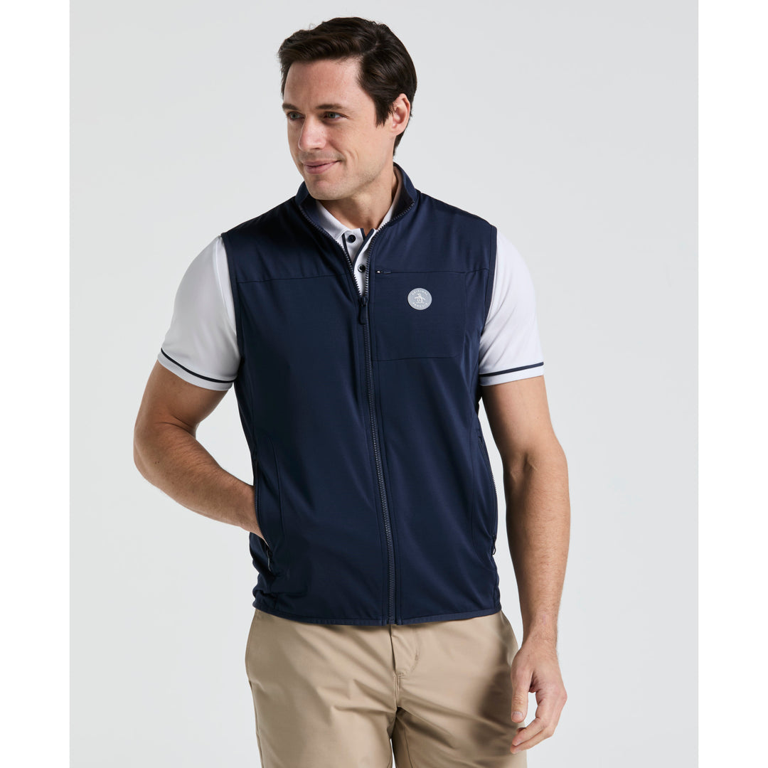 BRIEFING GOLF MS WIND VEST（NAVY／L） PUMA Golf Gilet - Momentum Wind Vest - Navy Blazer SS24