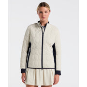 Women's Quilted Golf Puffer Jacket (Silver Birch)