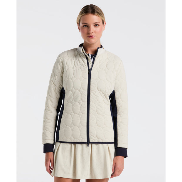 Women's Quilted Golf Puffer Jacket (Silver Birch)