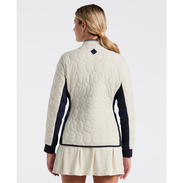 Women's Quilted Golf Puffer Jacket (Silver Birch)