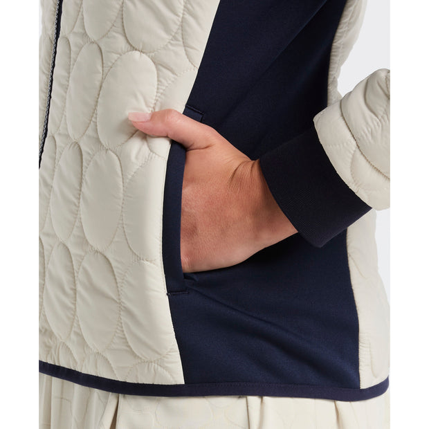 Women's Quilted Golf Puffer Jacket (Silver Birch)