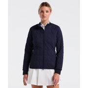 Women's Quilted Golf Puffer Jacket (Black Iris)