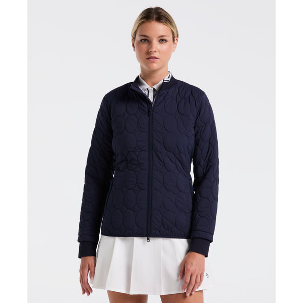 Women's Quilted Golf Puffer Jacket (Black Iris)