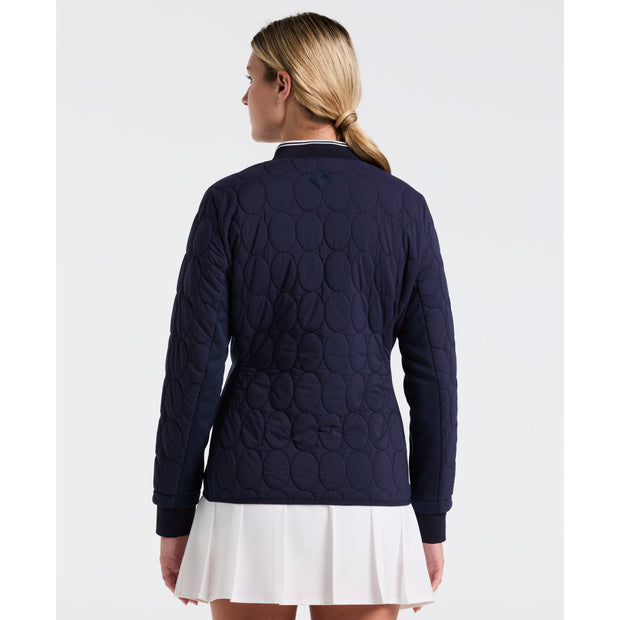Women's Quilted Golf Puffer Jacket (Black Iris)