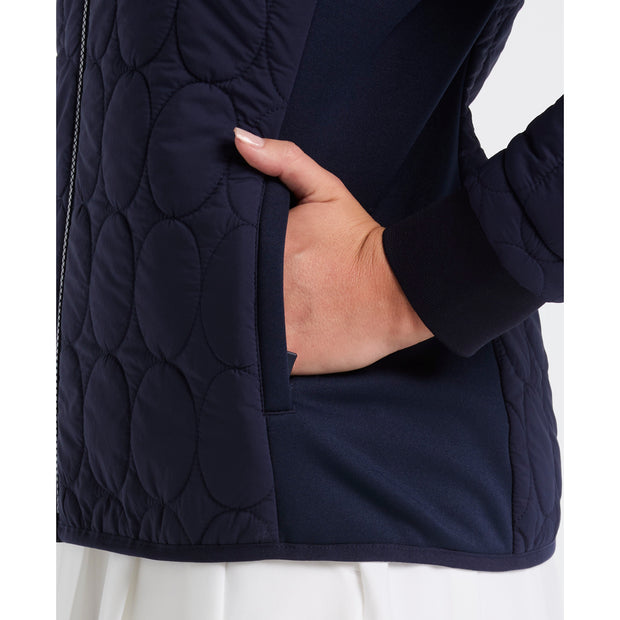 Women's Quilted Golf Puffer Jacket (Black Iris)