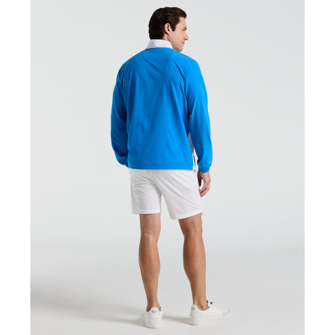 Lightweight 1/4 Zip Colour Block Golf Pullover In Blue | Original