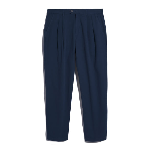 Pleated Chinos (Dark Sapphire) Flat