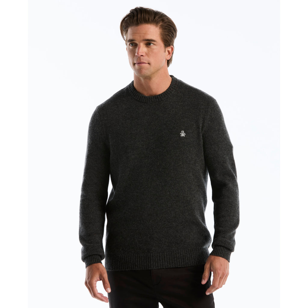 Lambswool Crew Neck Sweater Dark Heather