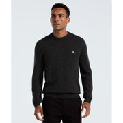 Lambswool Crew Neck Sweater (Dark Charcoal Heather) Front
