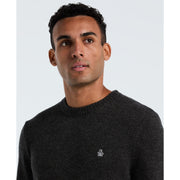 Lambswool Crew Neck Sweater (Dark Charcoal Heather) Detail