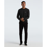 Lambswool Crew Neck Sweater (Dark Charcoal Heather) Styled