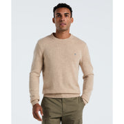 Lambswool Crew Neck Sweater (Birch) Front