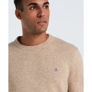 Lambswool Crew Neck Sweater (Birch) Detail