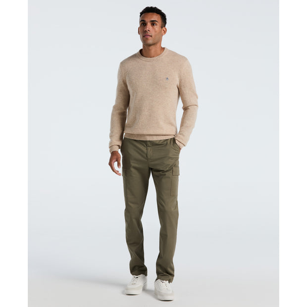 Lambswool Crew Neck Sweater (Birch) Styled