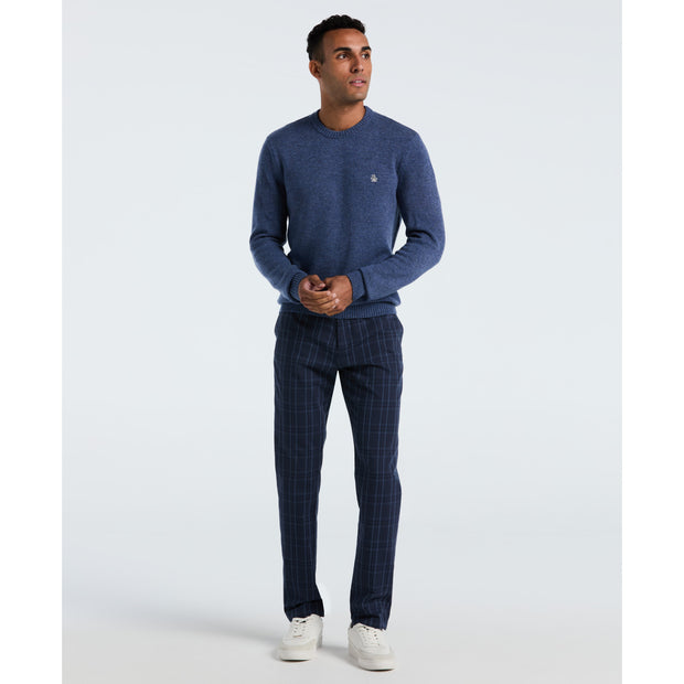 Lambswool Crew Neck Sweater (Sargasso Sea) Styled