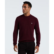 Lambswool Crew Neck Sweater (Cabernet) Front