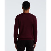 Lambswool Crew Neck Sweater (Cabernet) Back