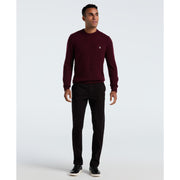 Lambswool Crew Neck Sweater (Cabernet) Styled