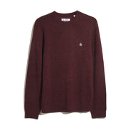 Lambswool Crew Neck Sweater (Cabernet) Flat