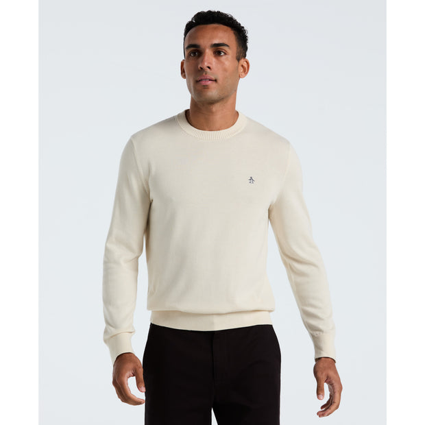 Cotton Crew Neck Sweater (Birch) Front