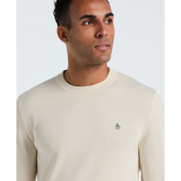 Cotton Crew Neck Sweater (Birch) Detail