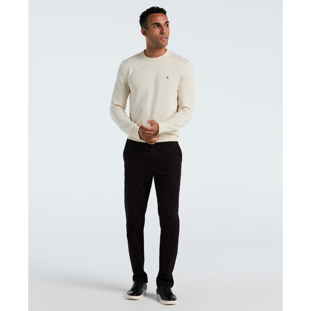 Cotton Crew Neck Sweater (Birch) Styled