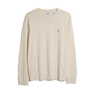 Cotton Crew Neck Sweater (Birch) Flat