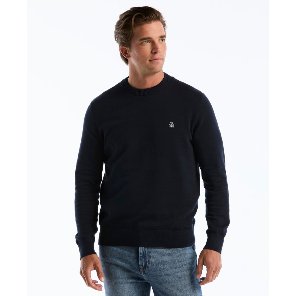 Cotton Crew Neck Sweater Dark Sapphire