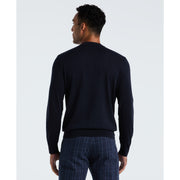 Cotton Crew Neck Sweater (Dark Sapphire) Back