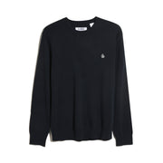 Cotton Crew Neck Sweater (Dark Sapphire) Flat