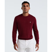 Cotton Crew Neck Sweater (Cabernet) Front