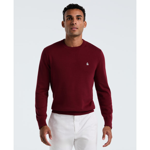 Cotton Crew Neck Sweater (Cabernet) Front