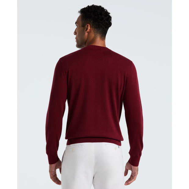 Cotton Crew Neck Sweater (Cabernet) Back