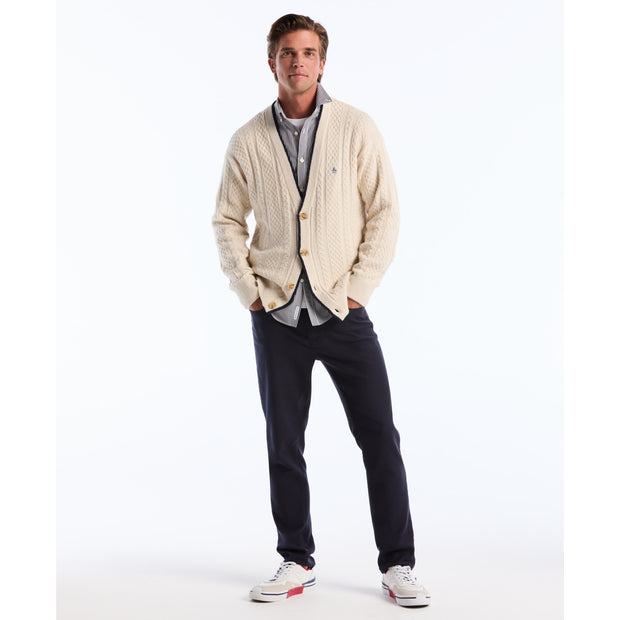 Cable Knit Cardigan (Birch) Detail