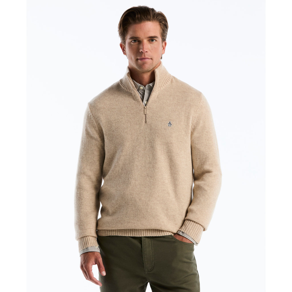 Lambswool Quarter Zip Sweater Birch