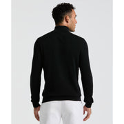 Cotton Quarter Zip Sweater (True Black) Back