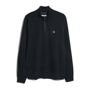 Sticker Pete Quarter Zip Sweatshirt (Dark Sapphire) Flat