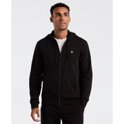 Sticker Pete Full Zip Hoodie (True Black) Front
