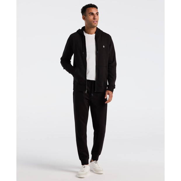 Sticker Pete Full Zip Hoodie (True Black) Styled