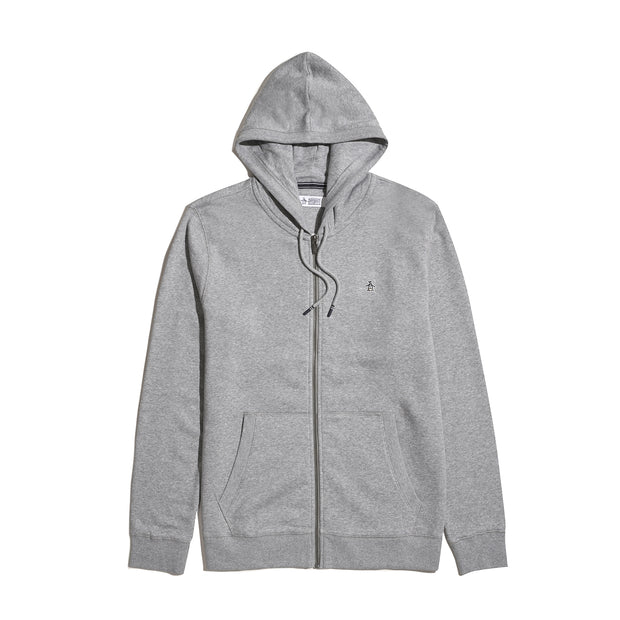 Sticker Pete Full Zip Hoodie (Rain Heather) Flat