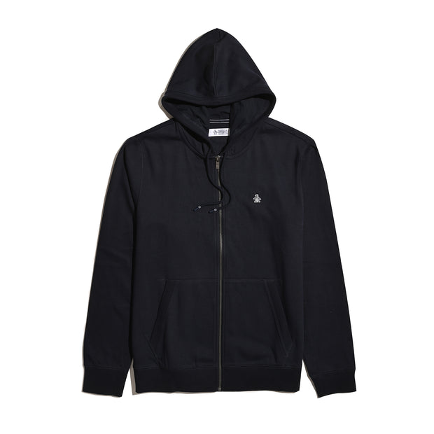 Sticker Pete Full Zip Hoodie (Dark Sapphire) Flat