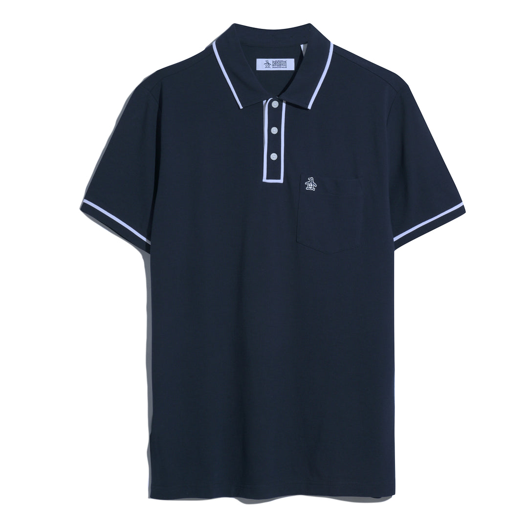 Earl Pique Polo In Blue Original Penguin® - Main Image